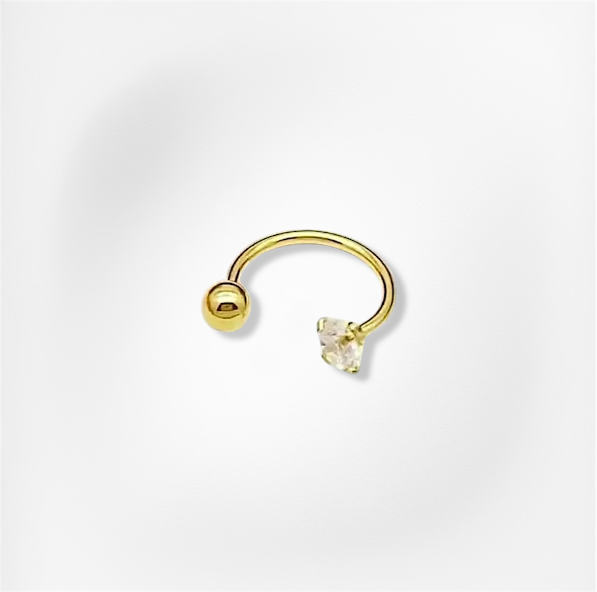 Piercing Samantha - Fer à Cheval - Nez Plumeria Piercing