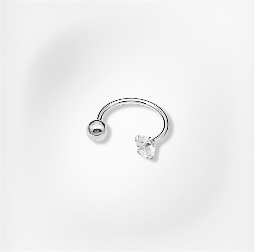 Piercing Samantha - Fer à Cheval - Nez Plumeria Piercing