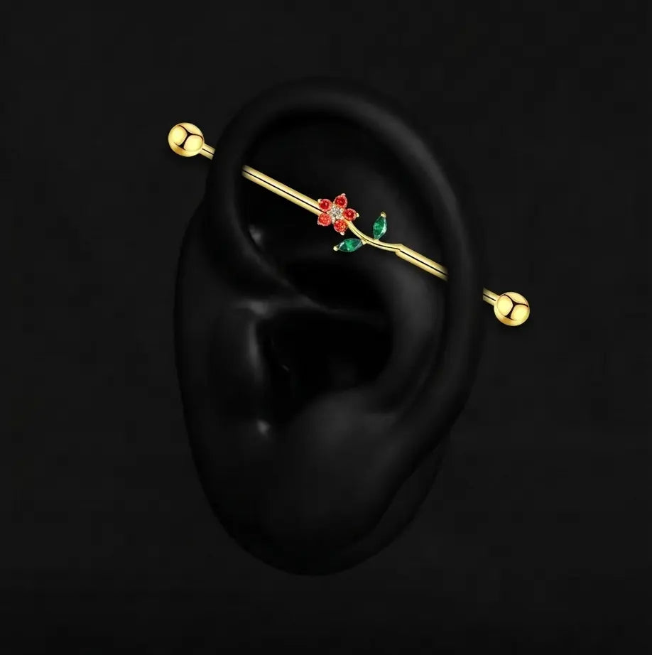 Piercing Isadora - Barbells - Industriel Plumeria Piercing