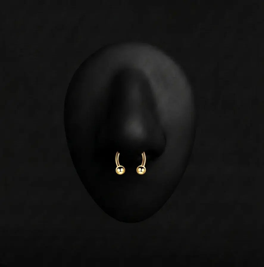 Piercing Noa - Fer à Cheval - Nez Plumeria Piercing