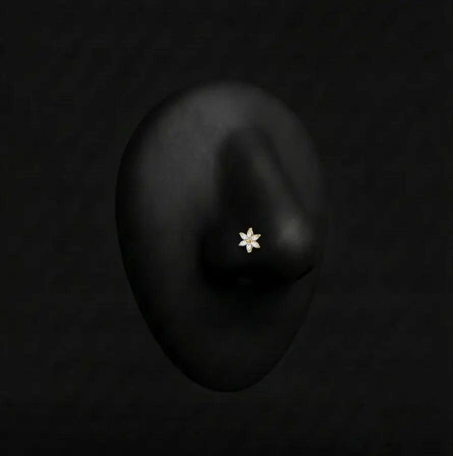 Piercing Oxane – Stud – Embout – Tige – Nez (Nostril) Plumeria Piercing
