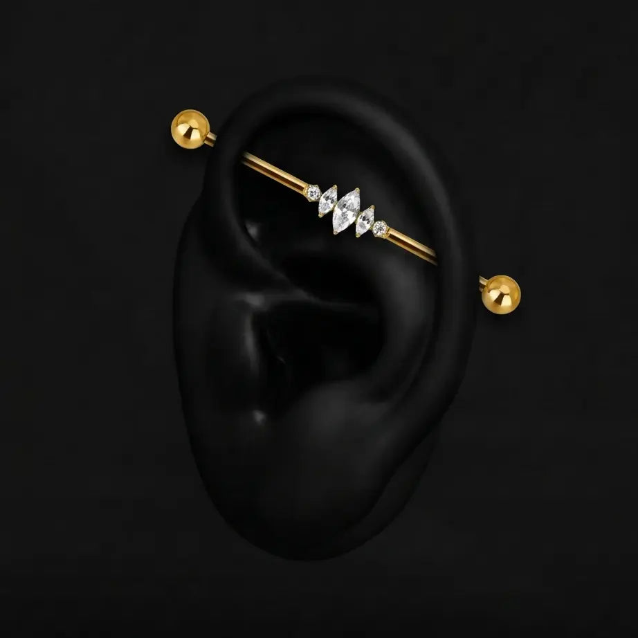 Piercing Pénélope - Barbells - Industriel Plumeria Piercing