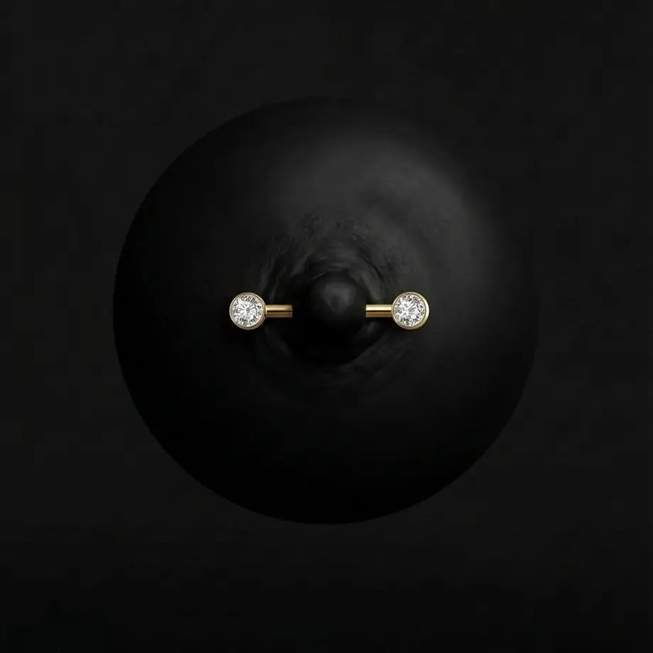 Piercing Sophie - Barbells - Téton Plumeria Piercing