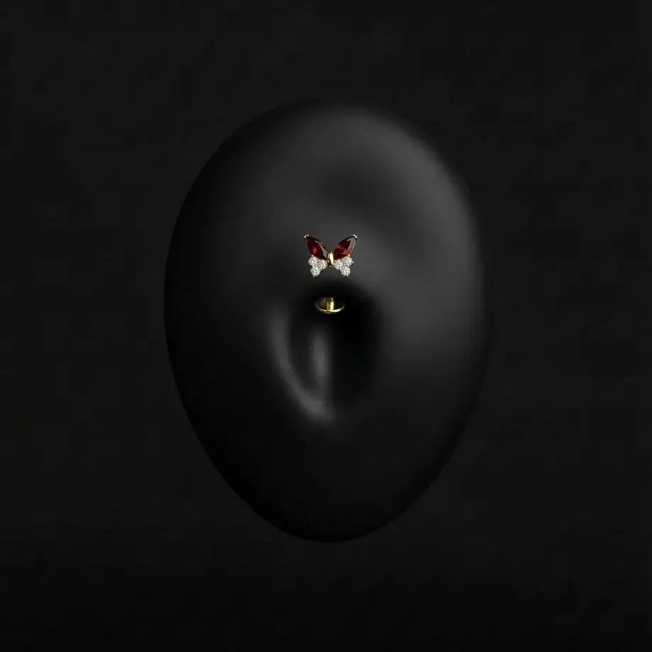 Piercing Théoline - Banane - Nombril Plumeria Piercing