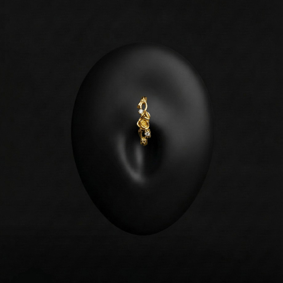 Piercing Opaline - Anneau - Nombril Plumeria Piercing