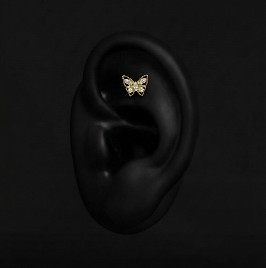 Piercing Gloria  - Labret Plumeria Piercing