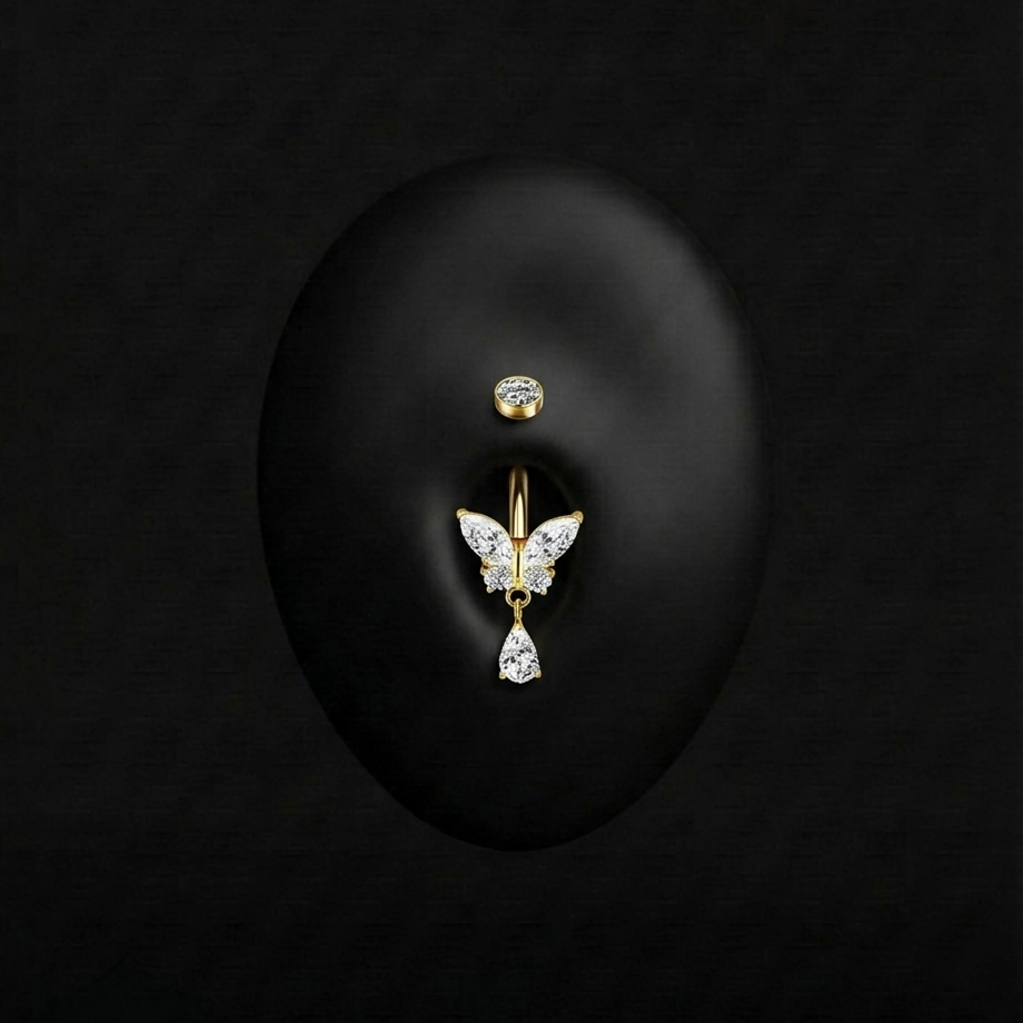 Piercing Naïa - Banane - Nombril Plumeria Piercing