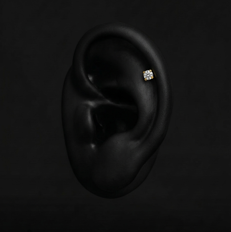 Piercing  Mia - Labret Plumeria Piercing