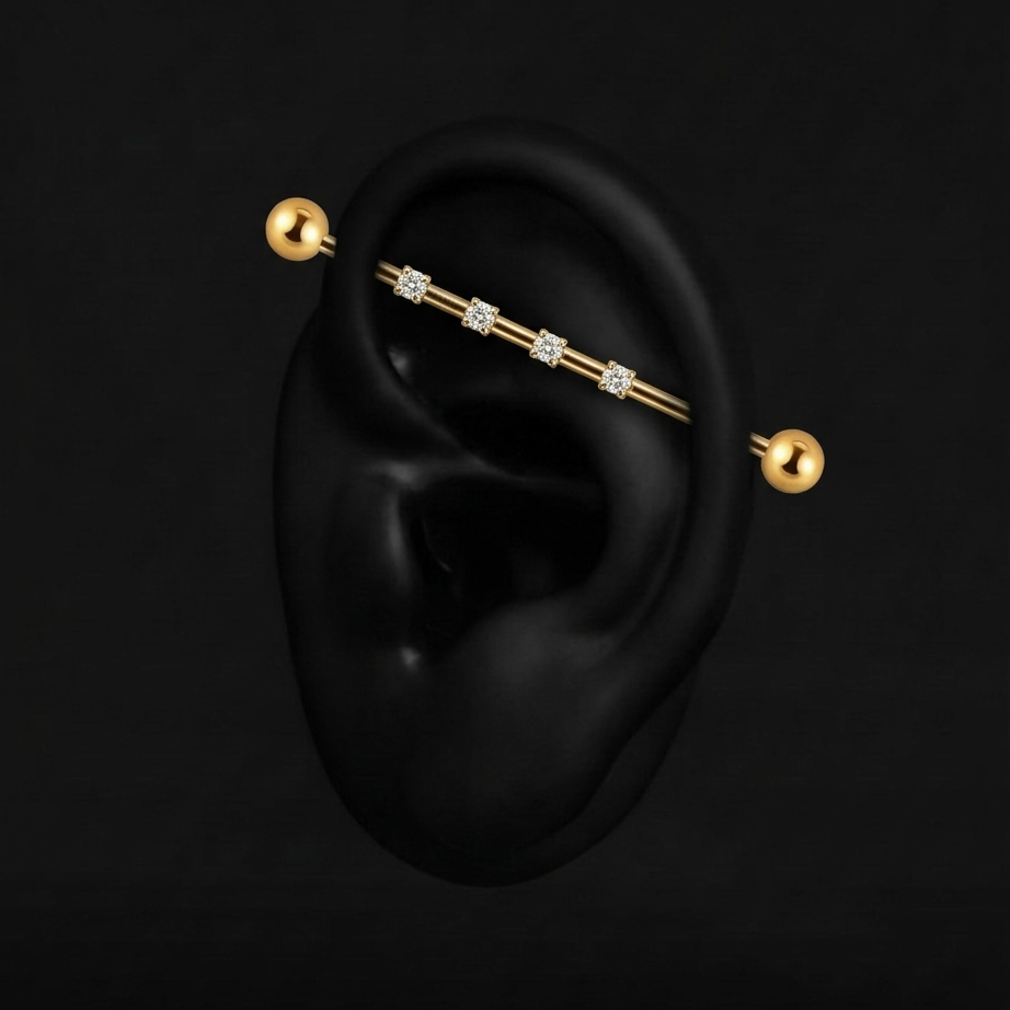 Piercing Charlotte - Barbells - Industriel Plumeria Piercing