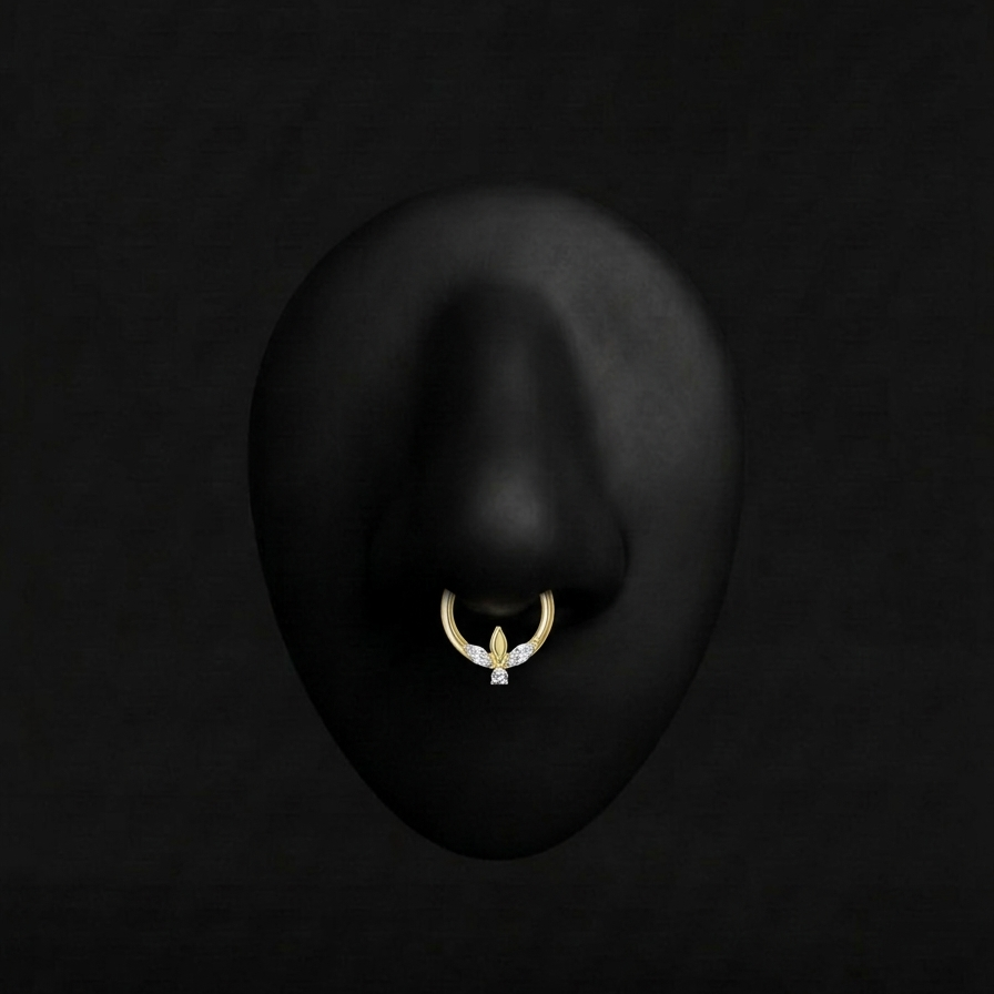 Piercing Maïna - Anneau Plumeria Piercing